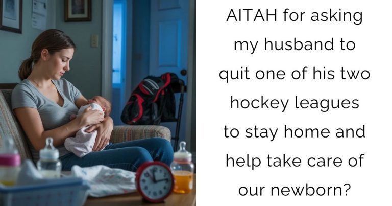 AITAH for asking my husband to quit one of his two hockey leagues to stay home and help take care of our newborn?