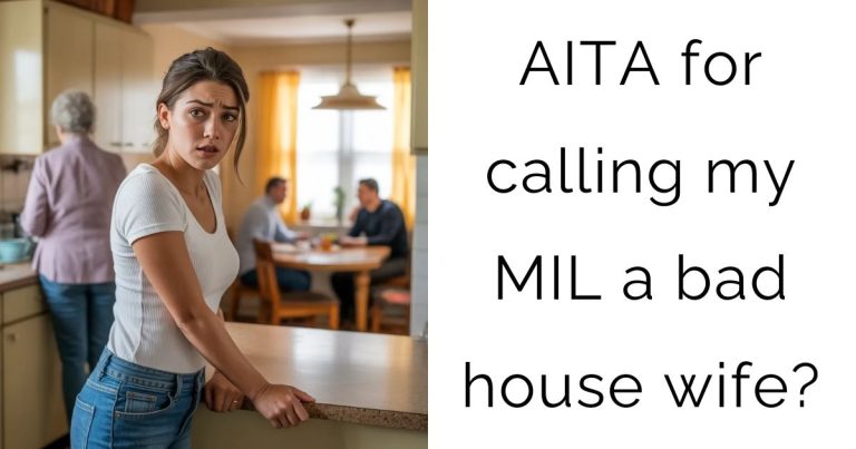 AITA for calling my MIL a bad house wife?