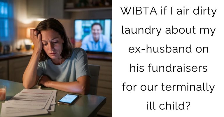 WIBTA if I air dirty laundry about my ex-husband on his fundraisers for our terminally ill child?