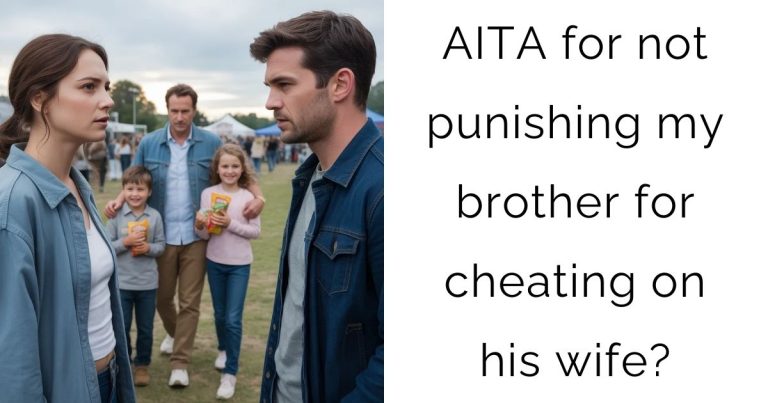 AITA for not punishing my brother for cheating on his wife?