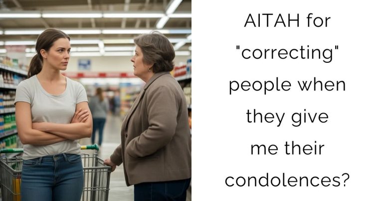 AITAH for “correcting” people when they give me their condolences?