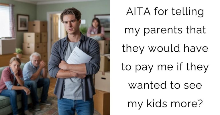 AITA for telling my parents that they would have to pay me if they wanted to see my kids more?
