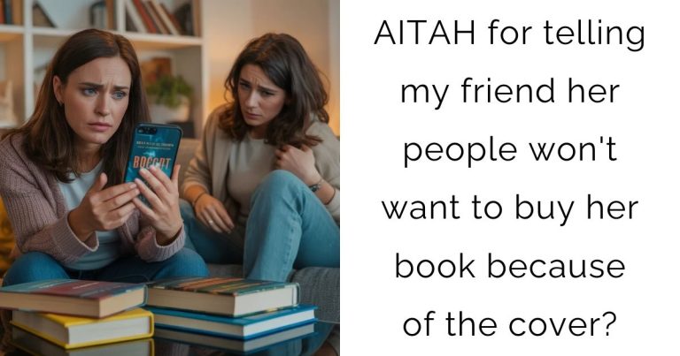AITAH for telling my friend her people won’t want to buy her book because of the cover?