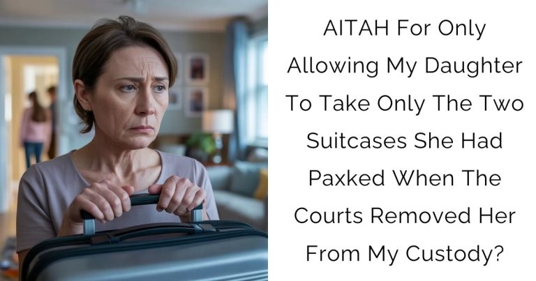 AITAH For Only Allowing My Daughter To Take Only The Two Suitcases She Had Paxked When The Courts Removed Her From My Custody?