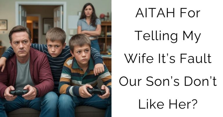 AITAH For Telling My Wife It’s Fault Our Son’s Don’t Like Her?