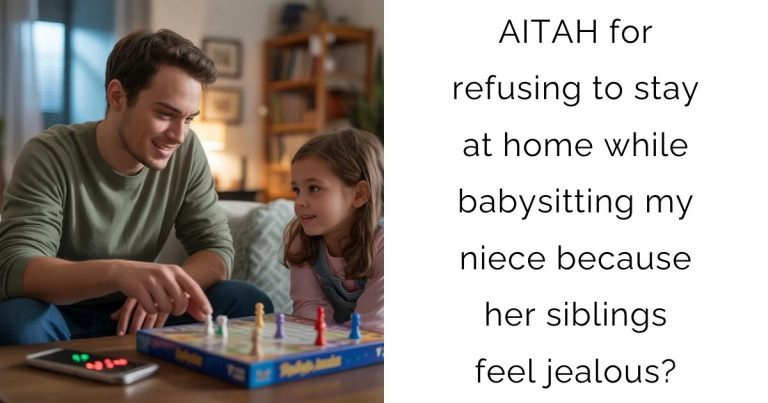 AITAH for refusing to stay at home while babysitting my niece because her siblings feel jealous?