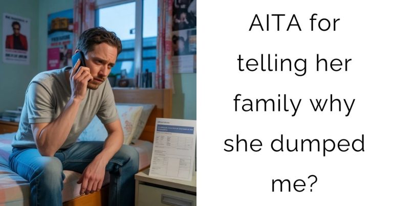 AITA for telling her family why she dumped me?
