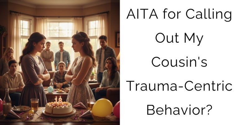 AITA for Calling Out My Cousin’s Trauma-Centric Behavior?
