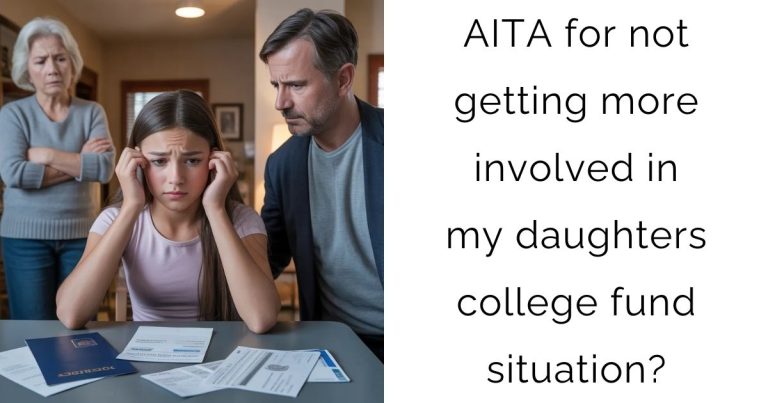 AITA for not getting more involved in my daughters college fund situation?