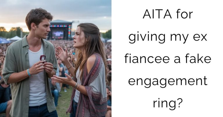 AITA for giving my ex fiancee a fake engagement ring?