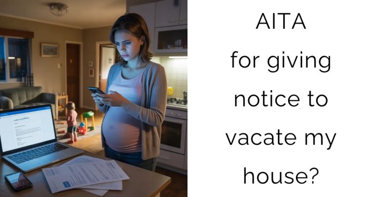 AITA for giving notice to vacate my house?