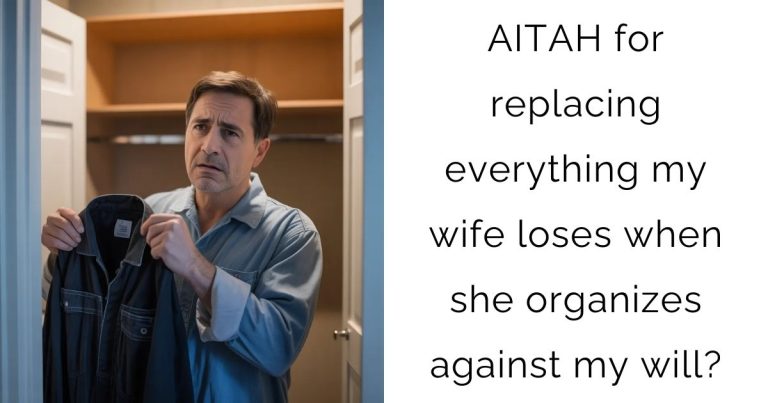 AITAH for replacing everything my wife loses when she organizes against my will?