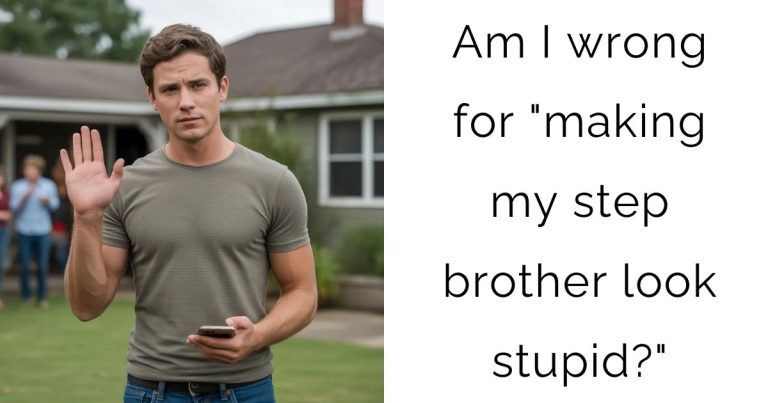 Am I wrong for “making my step brother look stupid?”