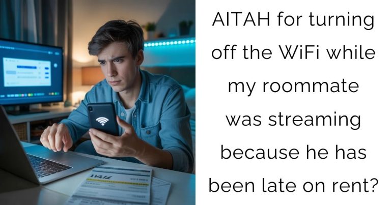 AITAH for turning off the WiFi while my roommate was streaming because he has been late on rent?