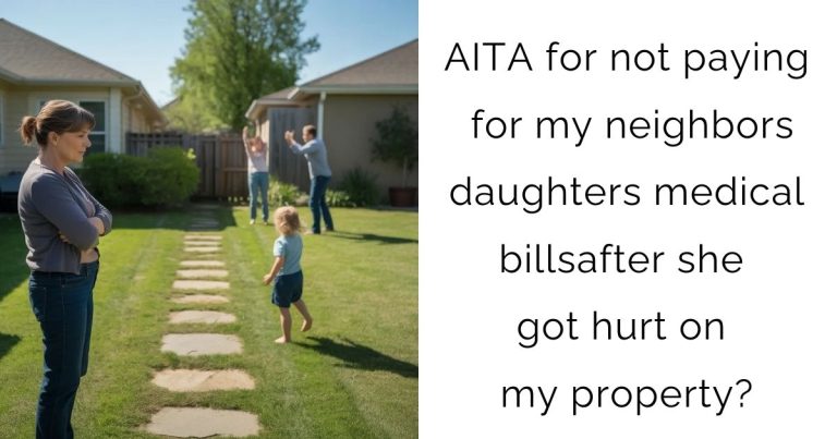 AITA for not paying for my neighbors daughters medical bills after she got hurt on my property?