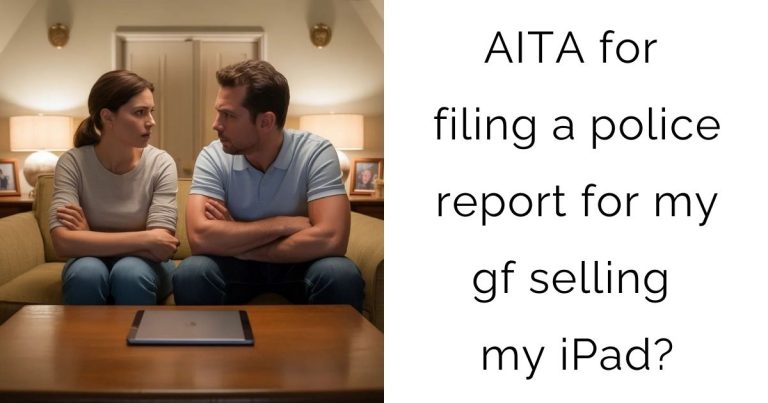 AITA for filing a police report for my gf selling my iPad?