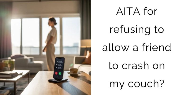 AITA for refusing to allow a friend to crash on my couch?