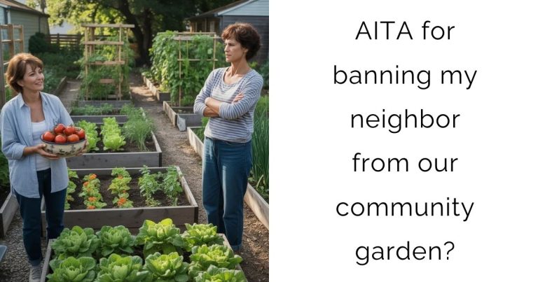 AITA for banning my neighbor from our community garden?