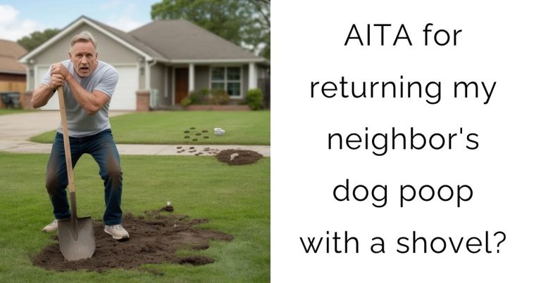 AITA for returning my neighbor’s dog poop with a shovel?