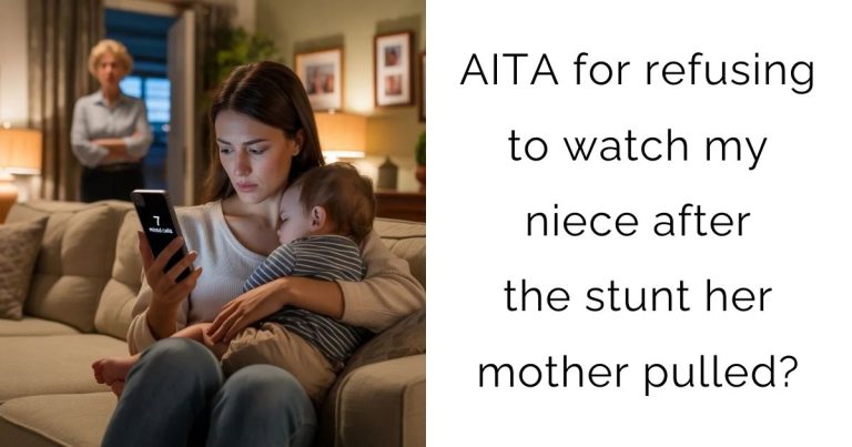 AITA for refusing to watch my niece after the stunt her mother pulled?