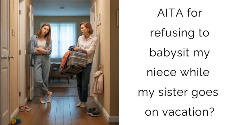 AITA for refusing to babysit my niece while my sister goes on vacation?
