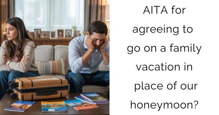 AITA for agreeing to go on a family vacation in place of our honeymoon?