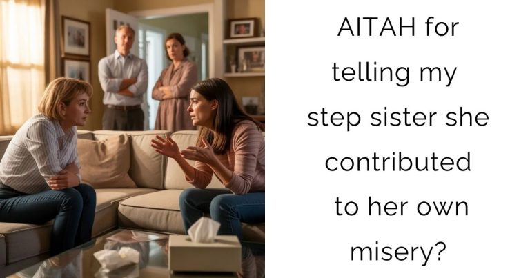 AITAH for telling my step sister she contributed to her own misery?