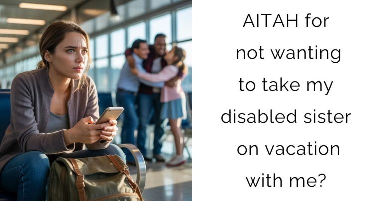 AITAH for not wanting to take my disabled sister on vacation with me?