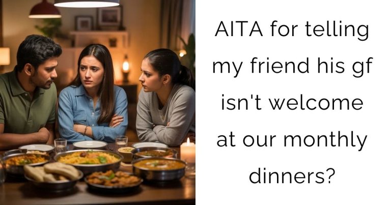 AITA for telling my friend his gf isn’t welcome at our monthly dinners?