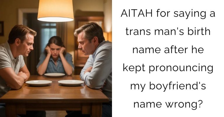 AITAH for saying a trans man’s birth name after he kept pronouncing my boyfriend’s name wrong?