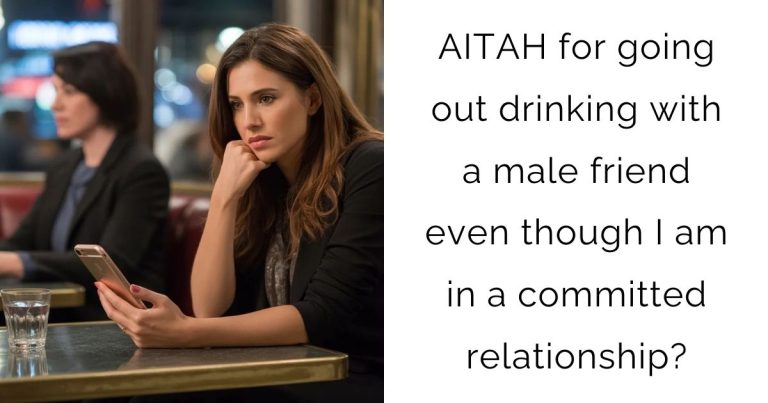 AITAH for going out drinking with a male friend even though I am in a committed relationship?