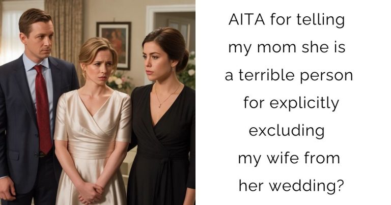 AITA for telling my mom she is a terrible person for explicitly excluding my wife from her wedding?