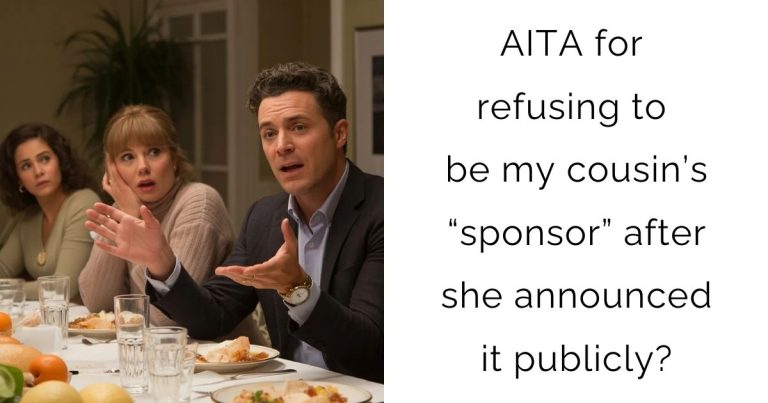 AITA for refusing to be my cousin’s “sponsor” after she announced it publicly?
