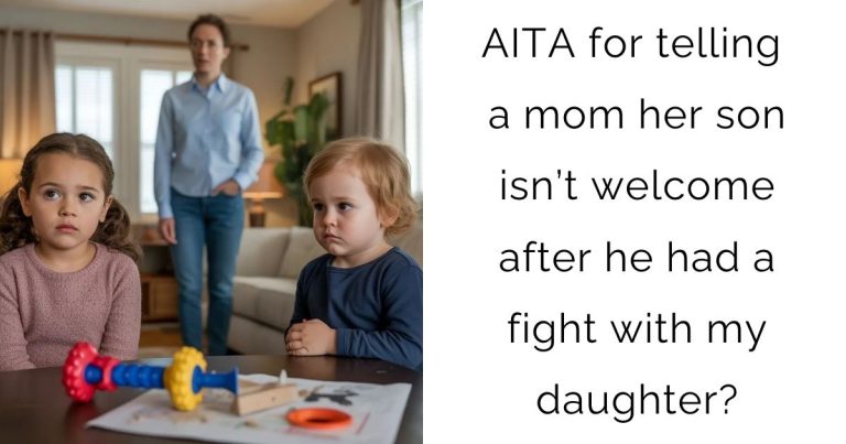 AITA for telling a mom her son isn’t welcome after he had a fight with my daughter?