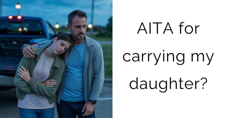 AITA for carrying my daughter?