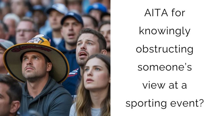 AITA for knowingly obstructing someone’s view at a sporting event?