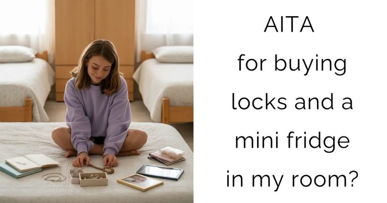 AITA for buying locks and a mini fridge in my room?