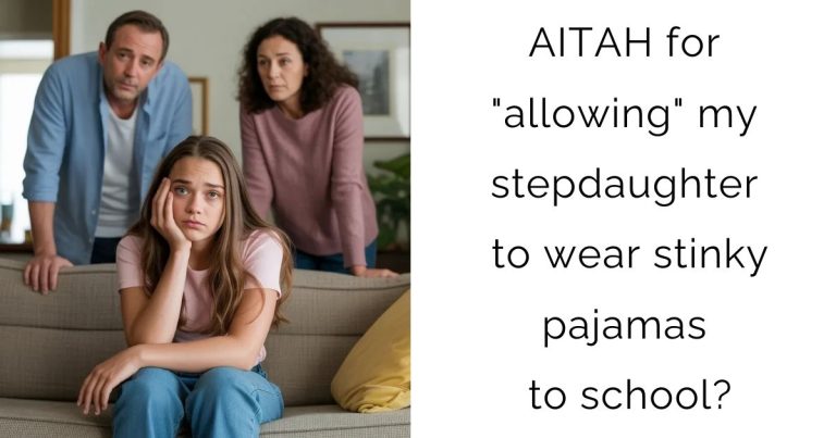 AITAH for “allowing” my stepdaughter to wear stinky pajamas to school?