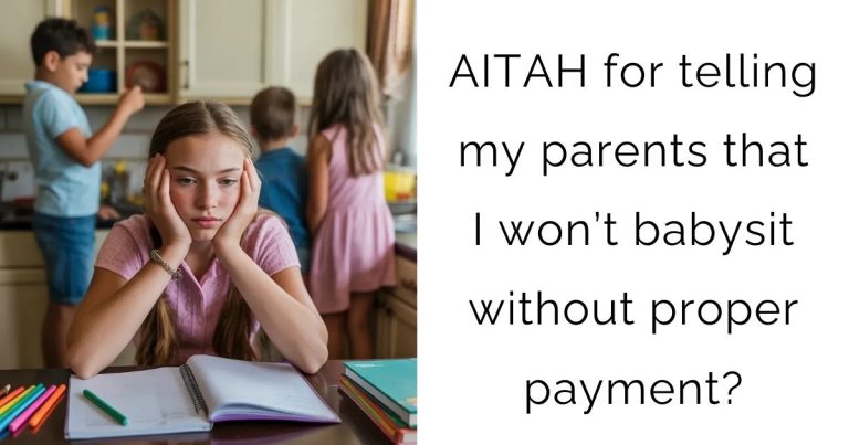 AITAH for telling my parents that I won’t babysit without proper payment?