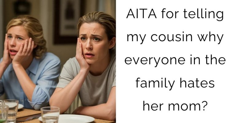 AITA for telling my cousin why everyone in the family hates her mom?