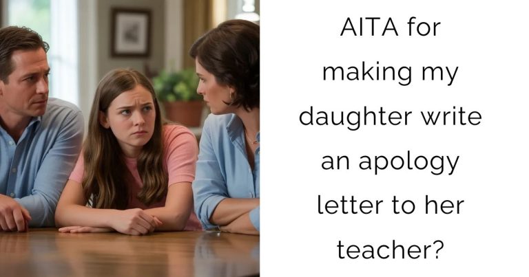 AITA for making my daughter write an apology letter to her teacher?