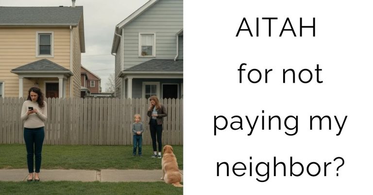 AITAH for not paying my neighbor?