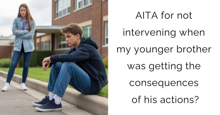 AITA for not intervening when my younger brother was getting the consequences of his actions?
