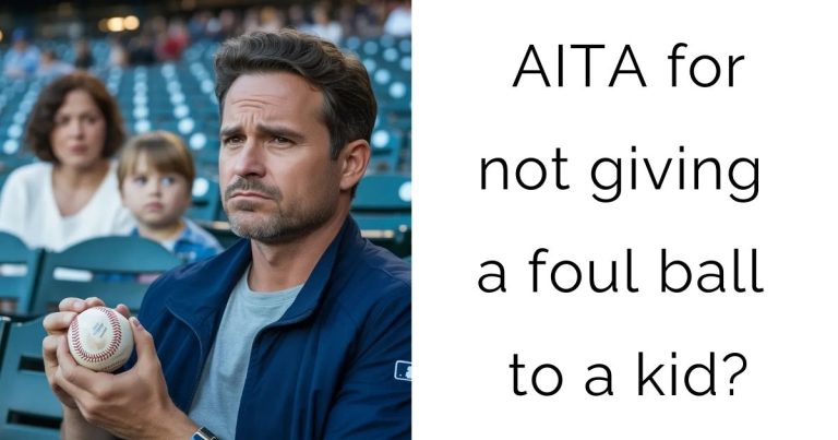 AITA for not giving a foul ball to a kid?