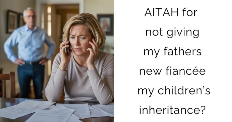 AITAH for not giving my fathers new fiancée my children’s inheritance?