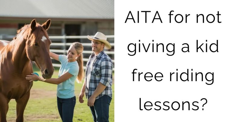 AITA for not giving a kid free riding lessons?