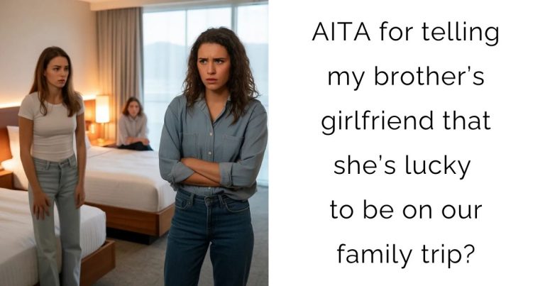 AITA for telling my brother’s girlfriend that she’s lucky to be on our family trip?