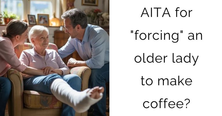 AITA for “forcing” an older lady to make coffee?