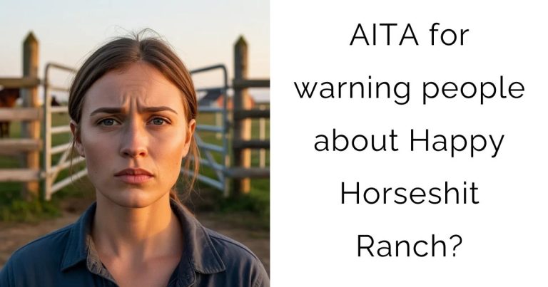 AITA for warning people about Happy Horseshit Ranch?