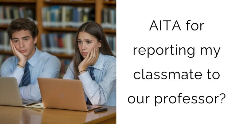 AITA for reporting my classmate to our professor?